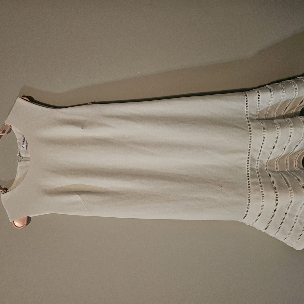 Calvin Klein White Pleated Mini Bag Cocktail
